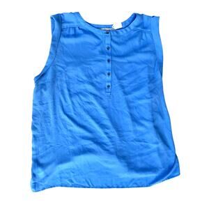 LOFT Blue Sleeveless Blouse